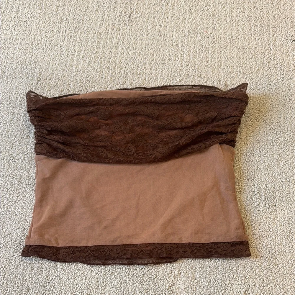Motel Rocks Brown Tube Top - Picture 1 of 1